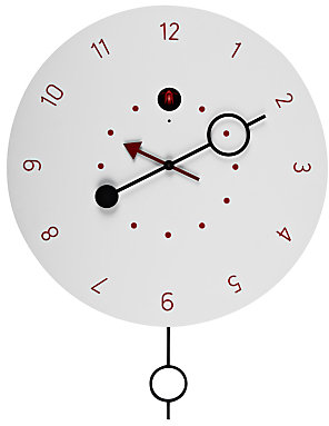 Diamantini Domeniconi Diamantini & Domeniconi Cipasso Cuckoo Clock, White, Dia.45cm