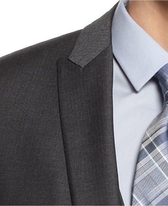 Bar III Charcoal Herringbone Slim-Fit Vested Suit