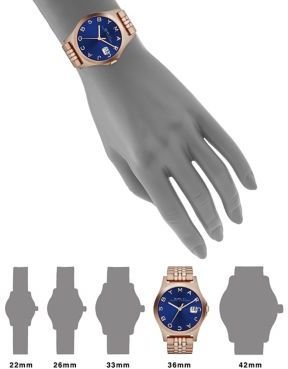 Marc by Marc Jacobs Henry Slim Rose Goldtone Stainless Steel Bracelet Watch/Dark Blue