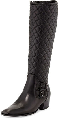 Sesto Meucci Delice Quilted Knee Boot, Black