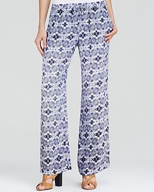 Cynthia Vincent Twelfth Street By Twelfth Street by Pants - Abstract Print Drawstring Waist