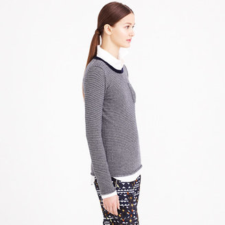 J.Crew Collection cashmere long-sleeve T-shirt in thin stripe