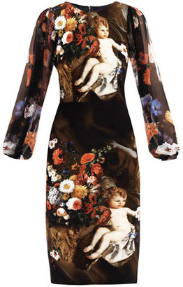 Dolce & Gabbana Cherub and floral print dress