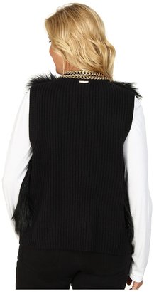 MICHAEL Michael Kors Size Chain Neck Fur Front Vest