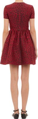 Valentino Leopard-Print Doubleface Dress