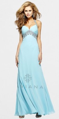 Faviana Beaded Empire Waist Evening Dresses