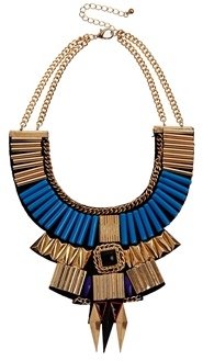 Liquorish Egyptian Statement Necklace - Gold