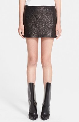 Alexander Wang Paisley Quilted Leather Miniskirt