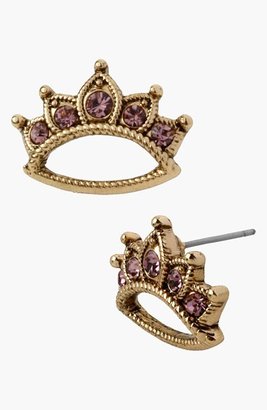 Betsey Johnson 'Prom Party' Crown Stud Earrings