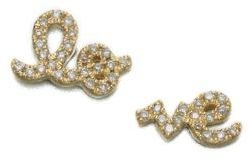 Sydney Evan Diamond & 14K Yellow Gold Split Love Stud Earrings