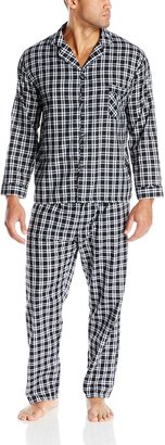Hanes Men's Woven Pajamas Set - Small - Black Plaid