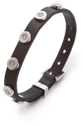 Michael Kors Pave Logo Disc Single Wrap Bracelet