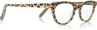 Cutler and Gross Leopard-print acetate optical glasses