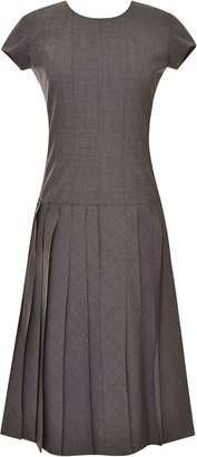 Thom Browne Pleat-Detail Silk Dress