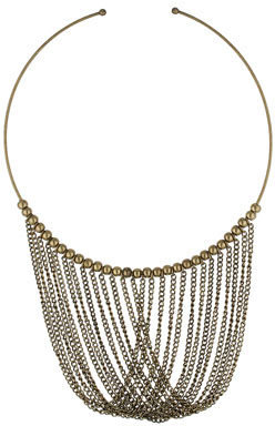 Topshop Womens Draped Chain Collar - Gold