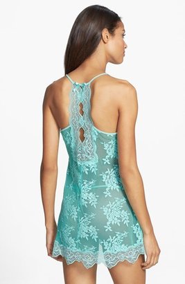 Jonquil 'Flower Child' Sheer Lace Chemise & Thong