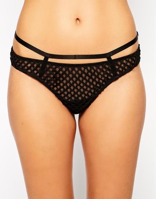 ASOS COLLECTION Giant Fishnet Strapping Thong