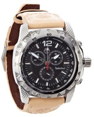 Timberland Mens beige chronograph dial chunky strap watch