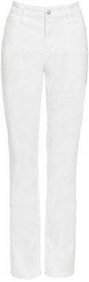 NYDJ Embellished Straight Leg Jeans, White