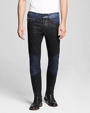True Religion Jeans - Rocco Slim Fit Two-Tone Moto in Late Nights