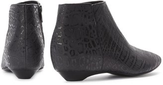 Sigerson Morrison Charcoal embossed leather boots
