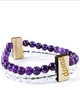 Domo Beads Double Bracelet | Amethyst / Crystal