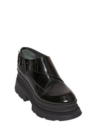 Kenzo 80mm Brushed Leather Monk Strap Shoes