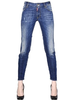 DSQUARED2 Super Slim Mid-Rise Cotton Denim Jeans
