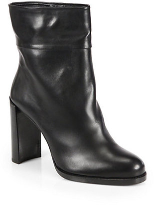 Stuart Weitzman Pully Leather Ankle Boots