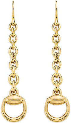 Gucci Horsebit 18ct Yellow-Gold Drop Earrings