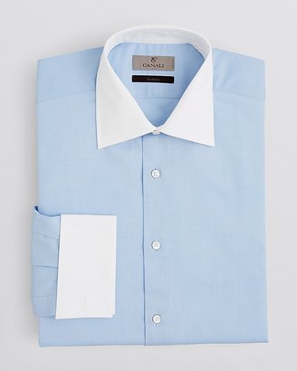 Canali Twill Contrast Collar Dress Shirt - Regular Fit - Bloomingdale's Exclusive