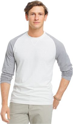 Izod Colorblocked Long-Sleeve Raglan T-Shirt