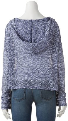 Mudd® Cropped Hooded Sweater - Juniors