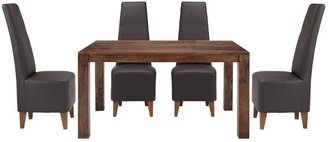 Dakota New 145cm Dining Table and 4 New Manhattan Dining Chairs
