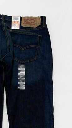 Levi's Levis 501 Mens 32 Straight Leg Jeans Cotton Dark Wash 5-Pocket Blue CHOP 4B0Bz1