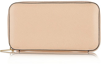 Valextra Textured-leather continental wallet