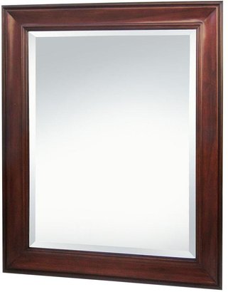 Home Decorators Collection Brexley 32 in. x 26 in. Framed Wall Mirror in Warm Chestnut