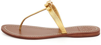 Tory Burch Leighanne Bow Thong Sandal, Gold