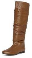 Dorothy Perkins Womens Tan leather knee hight boots- Tan