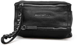 Givenchy Pandora Wristlet Leather Pouch, Black