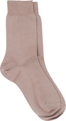 Maria La Rosa Plain Mid-Calf Sock-Colorless