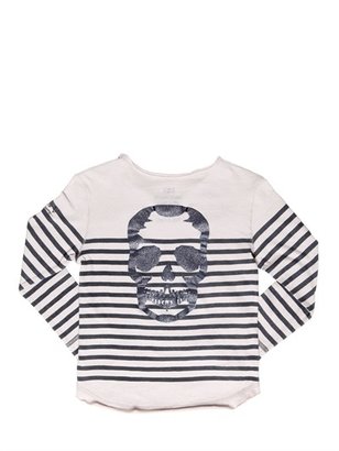 Zadig & Voltaire Zadig&voltaire - Skull Printed Striped Cotton T-Shirt