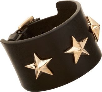 Givenchy Triple Star Small Leather Cuff Bracelet