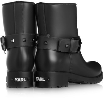 Karl Lagerfeld Paris Rubber biker rain boots