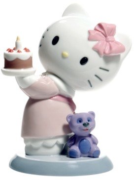 Lladro Nao by Hello Kitty Happy Birthday! Collectible Figurine