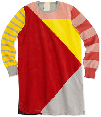Stella McCartney Colorblock Corduroy Shirt Dress, 2Y-14Y