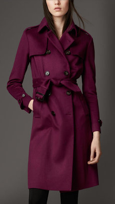 Burberry Long Double Cashmere Trench Coat