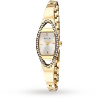 Accurist Gold Plated Ladies Bangle Watch