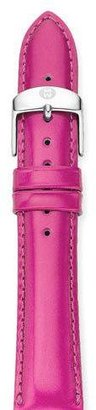Michele 18mm Leather Watch Strap, Pink