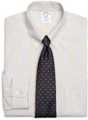 Brooks Brothers Non-Iron Traditional Fit Alternating Stripe Dress Shirt